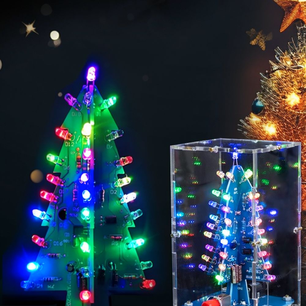 Diy Electronics Projects For Kids - Elektronisch project: doe-het-zelf kerstboomset met kleurrijke