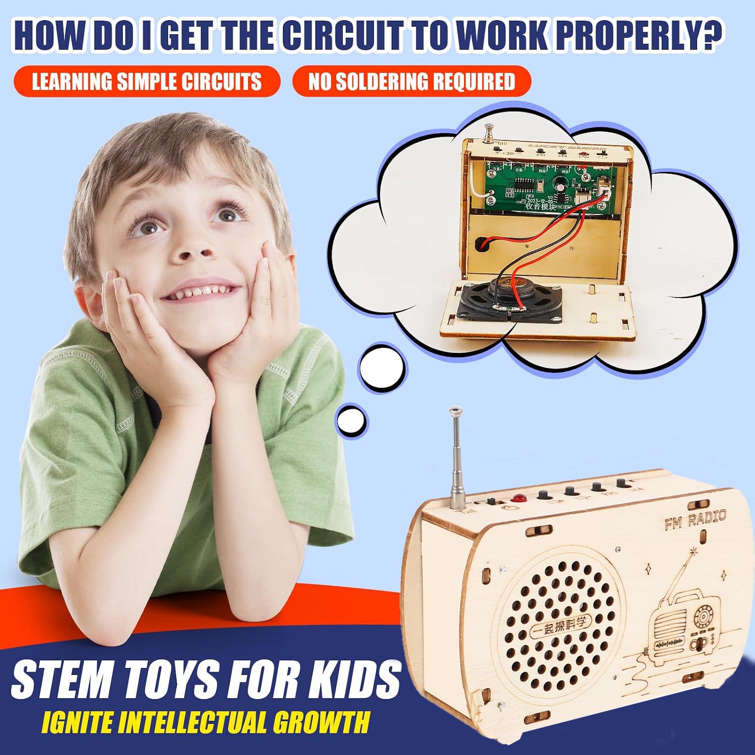Diy Electronics Projects For Kids - FM-radio-set voor kinderen, STEM-projecten, wetenschappelijk speelgoed,