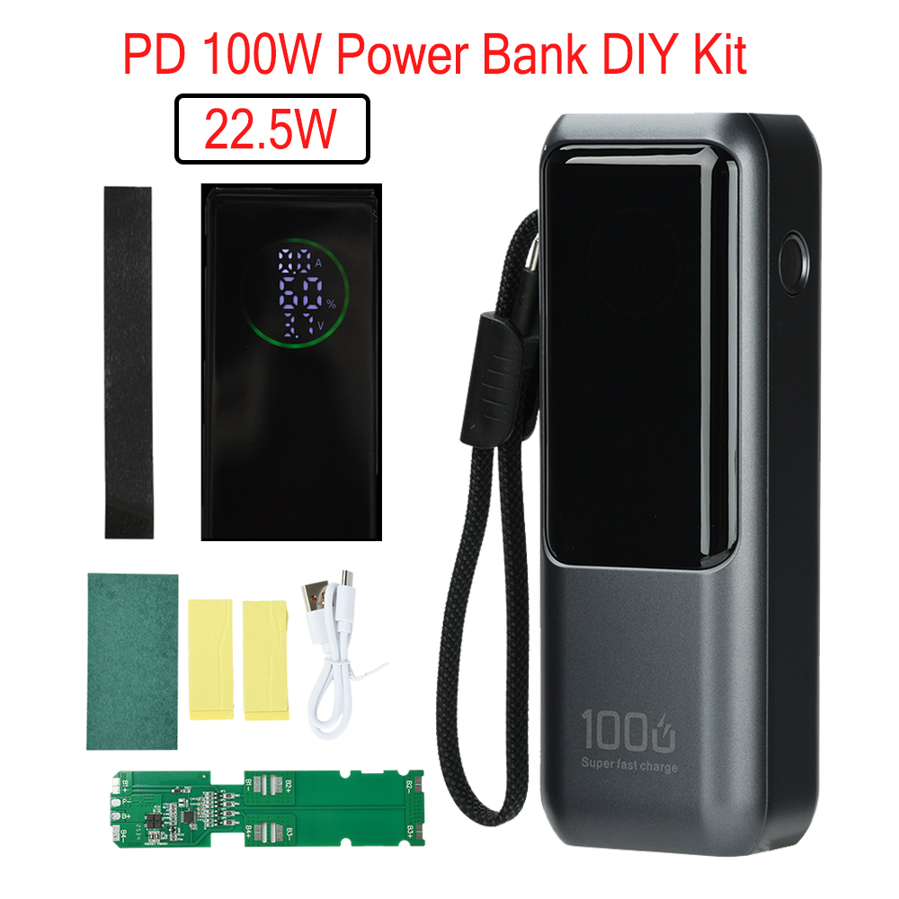 Diy Electronics Gadget - PD 100W Snellaad Powerbank Kit 4-cel
