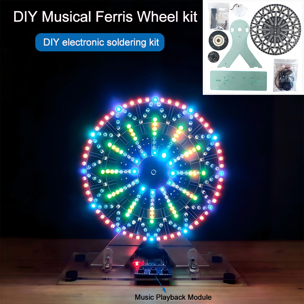 Diy Electronics Gadget - Doe-het-zelf elektronische kits LED-verlichte muzikale reuzenrad