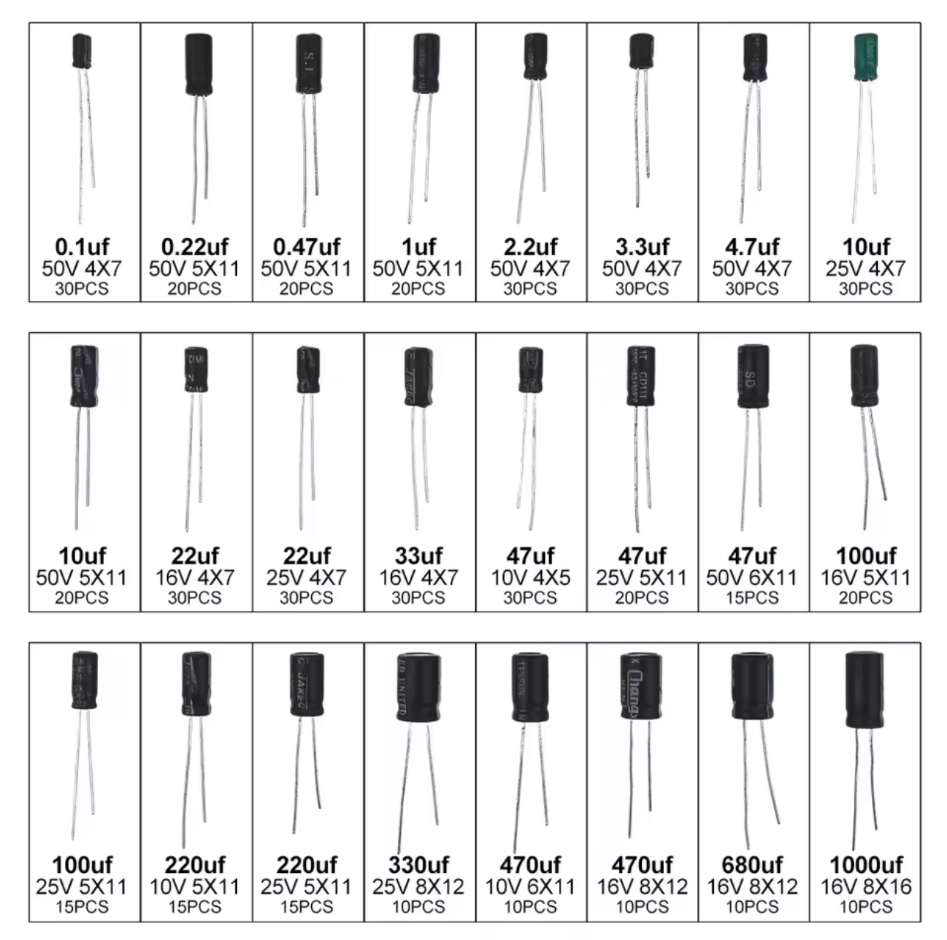 500 stks/doos Aluminium Elektr - Capacitor Kit Assortment recensie en prijs