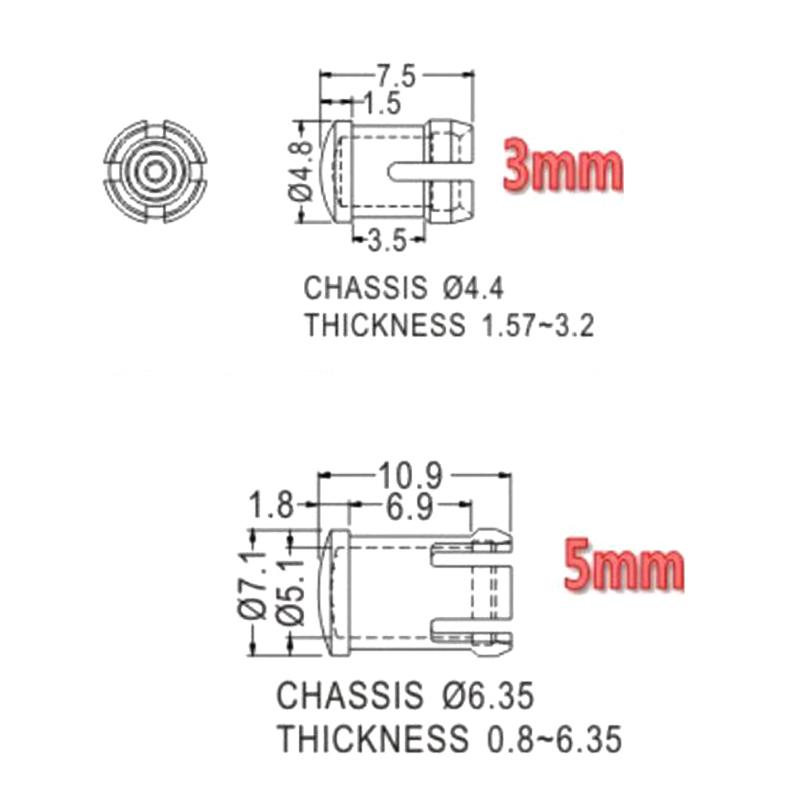 20 Stuks LED Lampenkap 3MM 5MM - Diy Electronics For Sale recensie en prijs