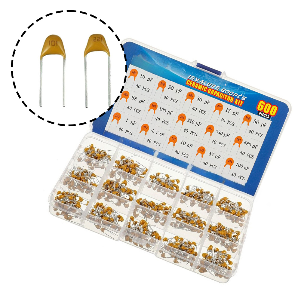 600 Stuks 15 Waarden Aardewerk - Capacitor Kit Assortment recensie en prijs