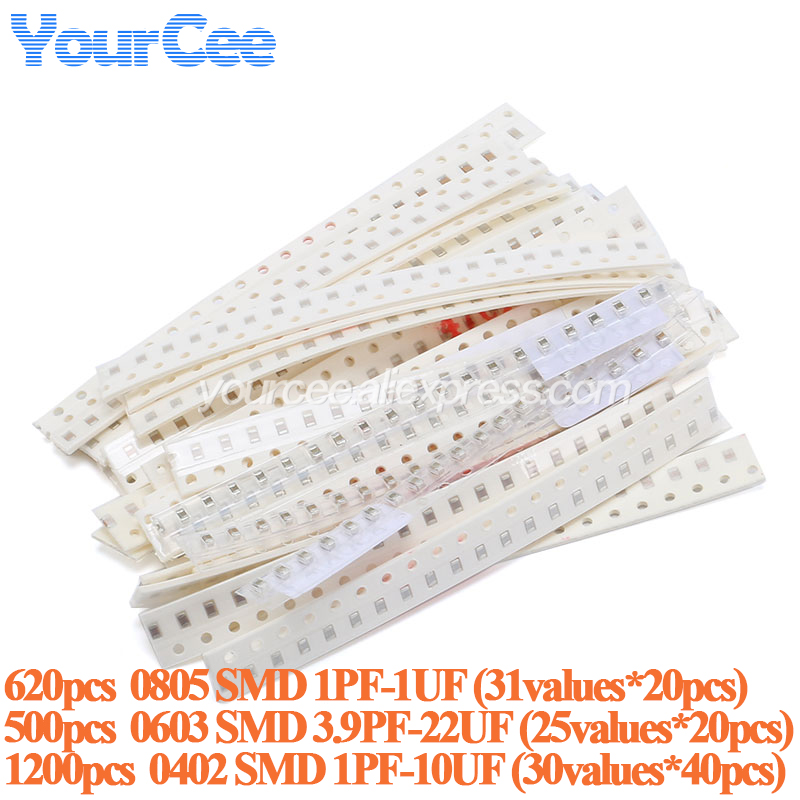 500 stuks-1200 stuks 0805 0603 - Capacitor Kit Assortment recensie en prijs