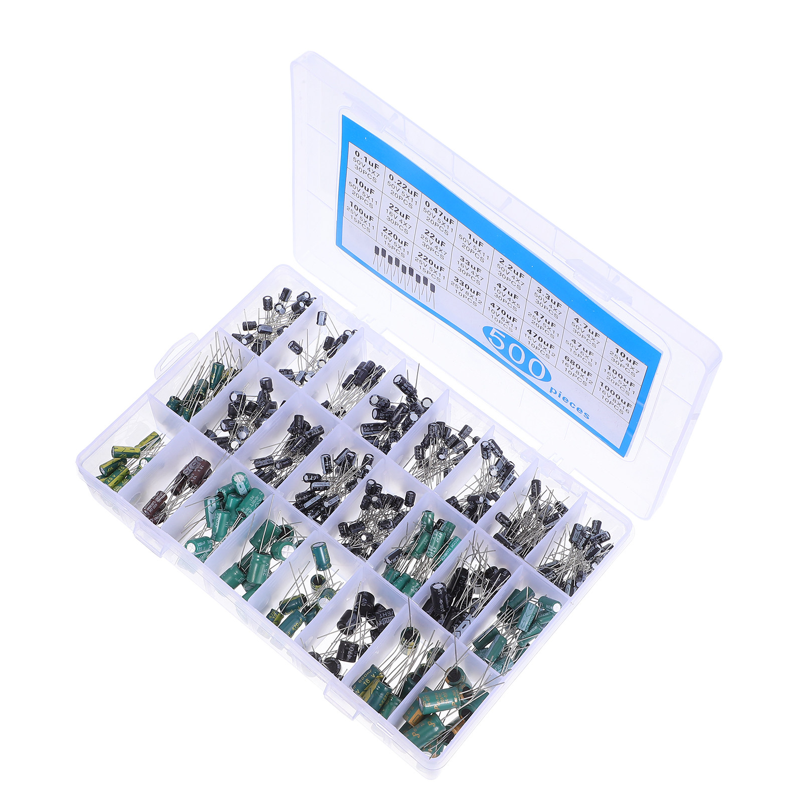 500 stuks elektrolytische cond - Capacitor Kit Assortment recensie en prijs